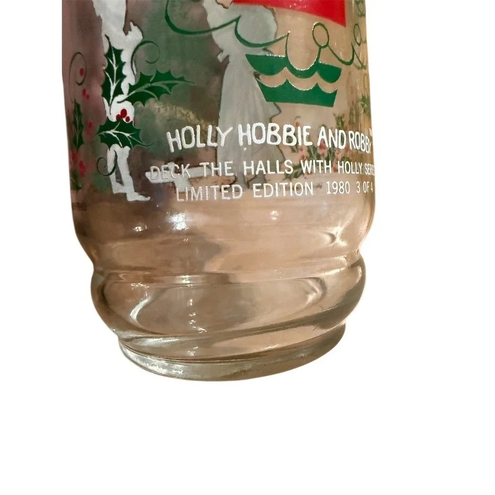 Vintage 1980 Coca-Cola Holly‎ Hobbie & Robby Deck the Halls Glass Tumbler